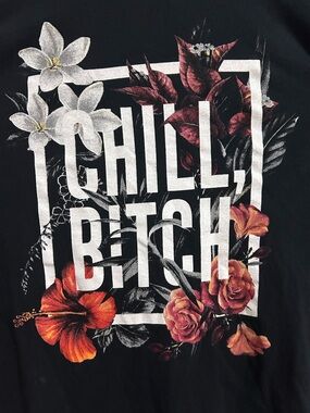 Spencer's Black Tee with White Interior Logo Print